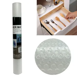 1 Roll Clear Shelf Drawer Liner Cover Non Slip Cushion Grip Tool Box Mat 12"X30"