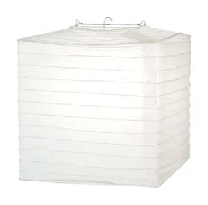 10" Beige Square Shaped Paper Lantern