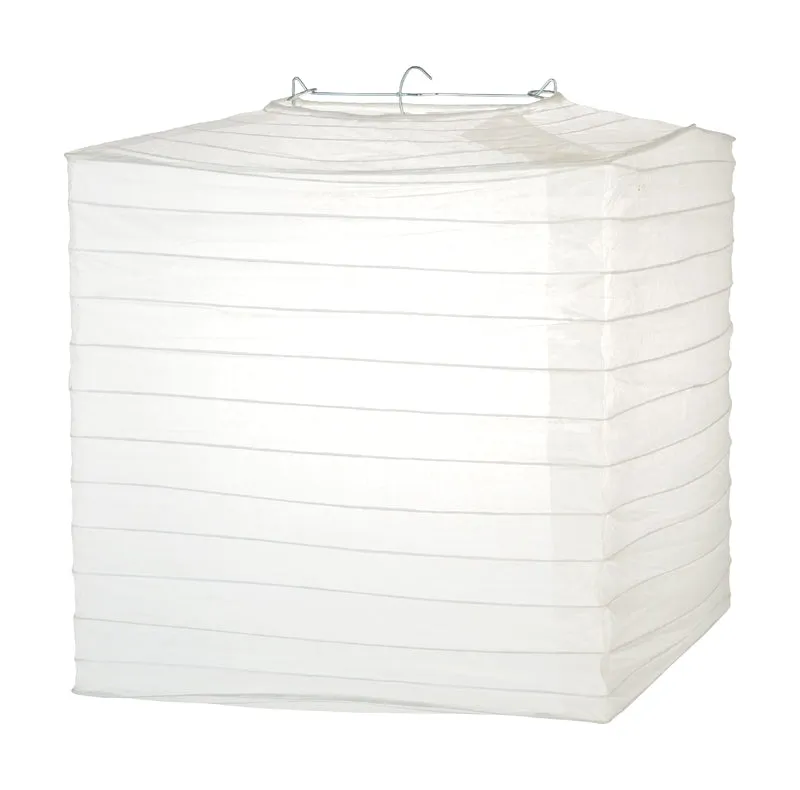 10" Beige Square Shaped Paper Lantern