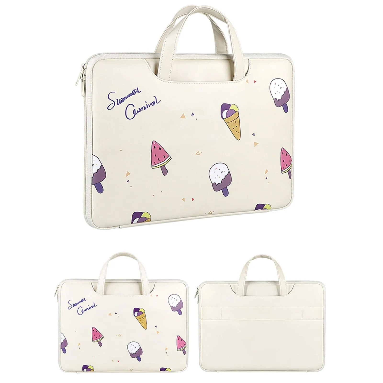 13.3 Inch Lightweight Printed Laptop Bag | PU Material | Ice Cream