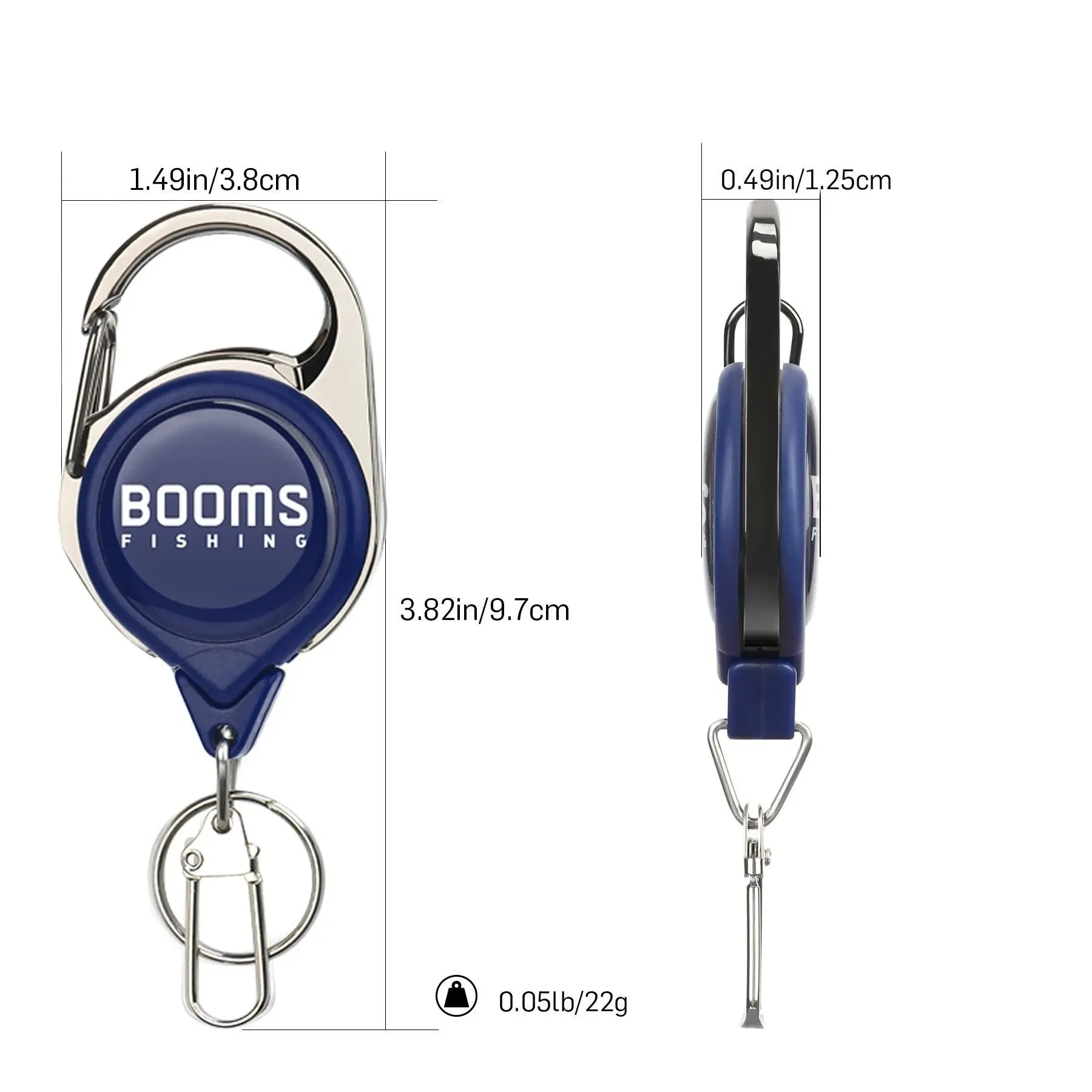 2pcs Easy Release Fishing Retractable Key Chain with Antirust Spring