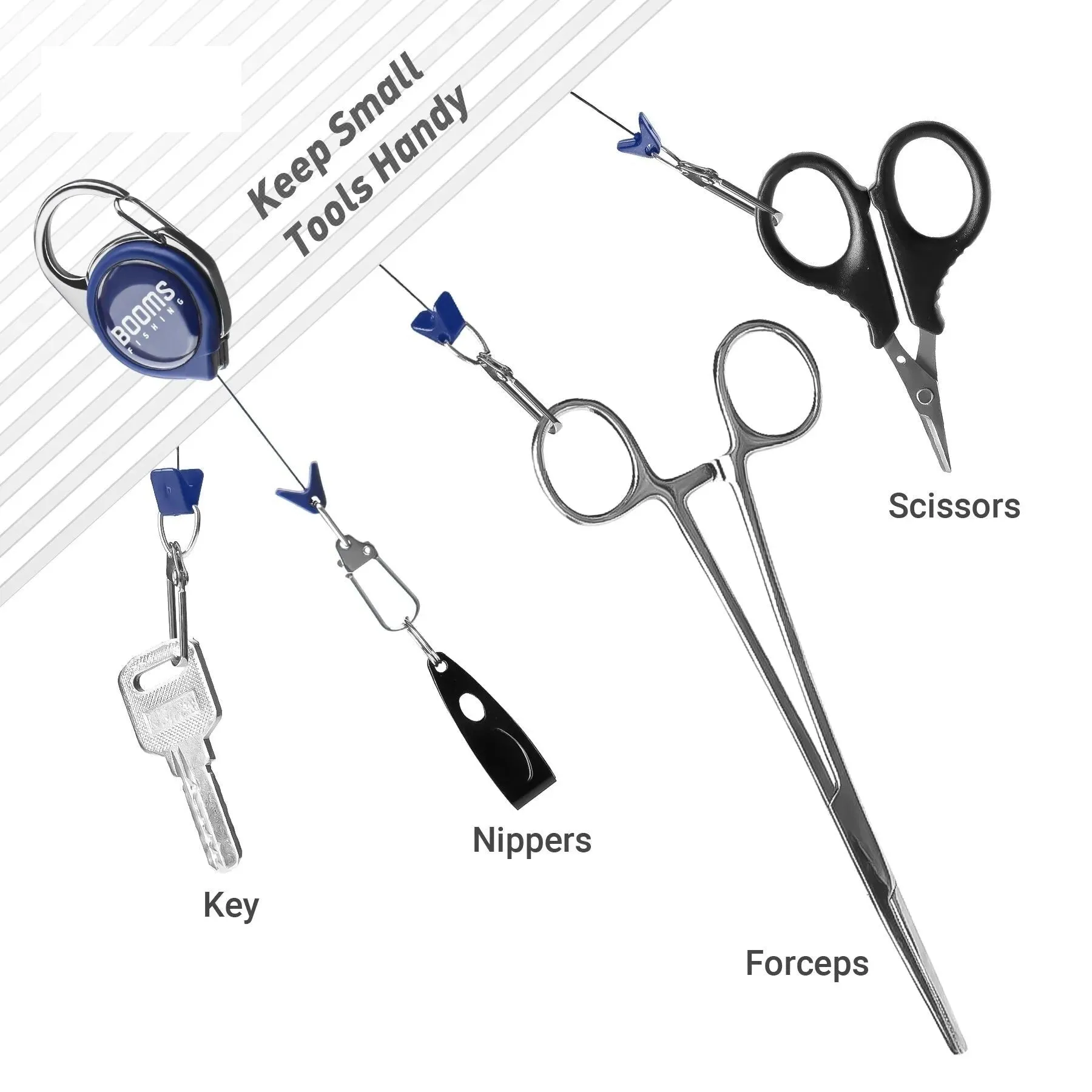 2pcs Easy Release Fishing Retractable Key Chain with Antirust Spring