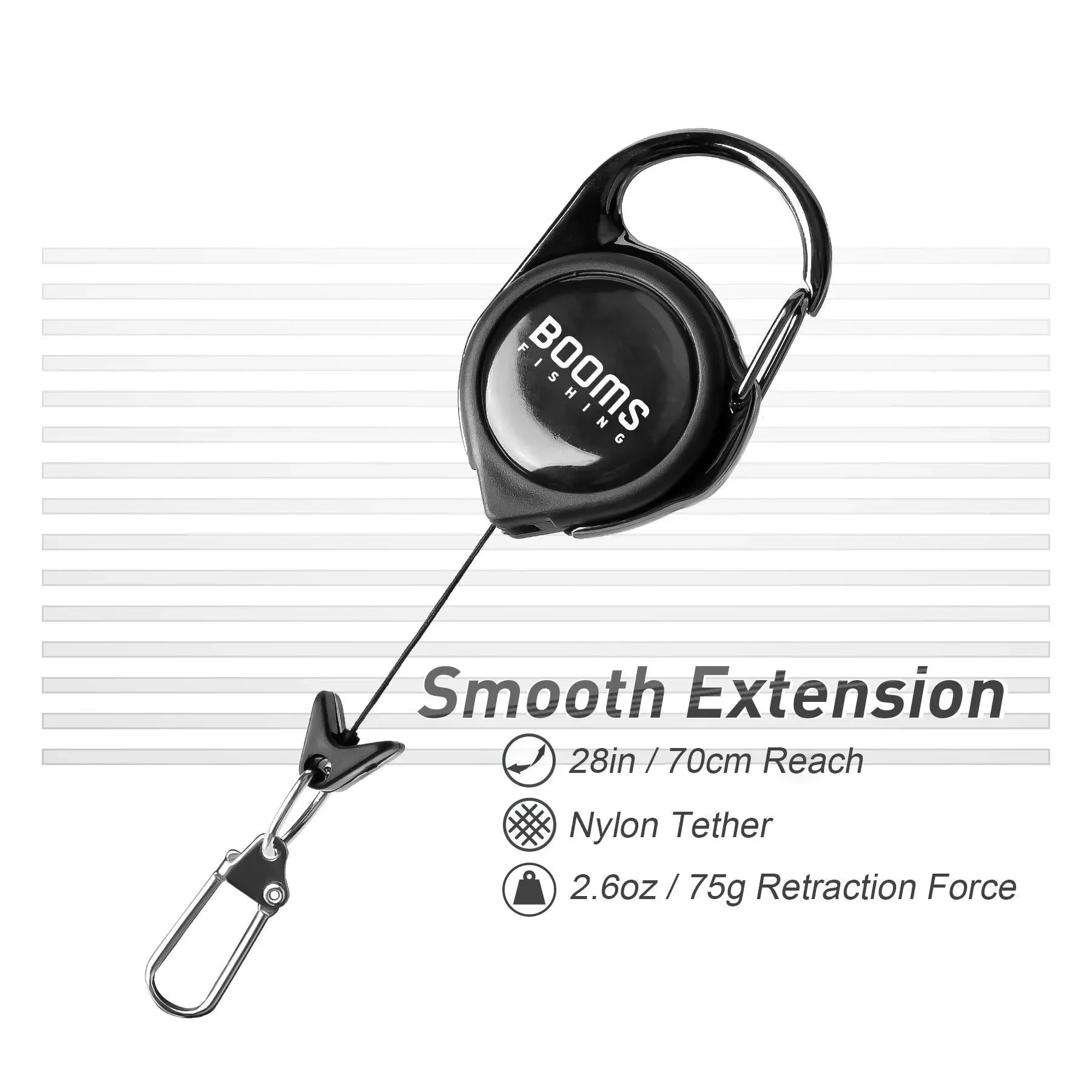 2pcs Easy Release Fishing Retractable Key Chain with Antirust Spring