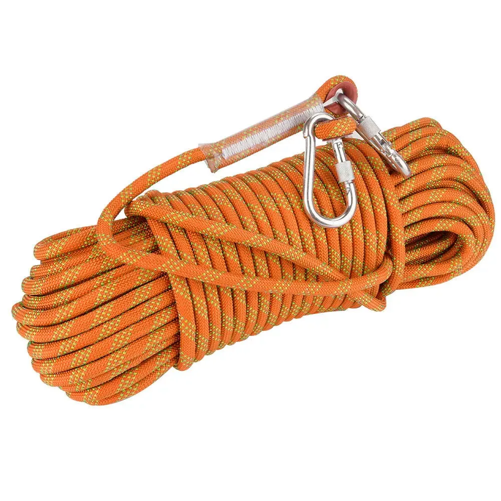 30m Outdoor Rock Climbing Escape Rope 12mm Diameter Safety Survival Cord Climbing Rope Safety Survival Cord Rock Climbing Rope