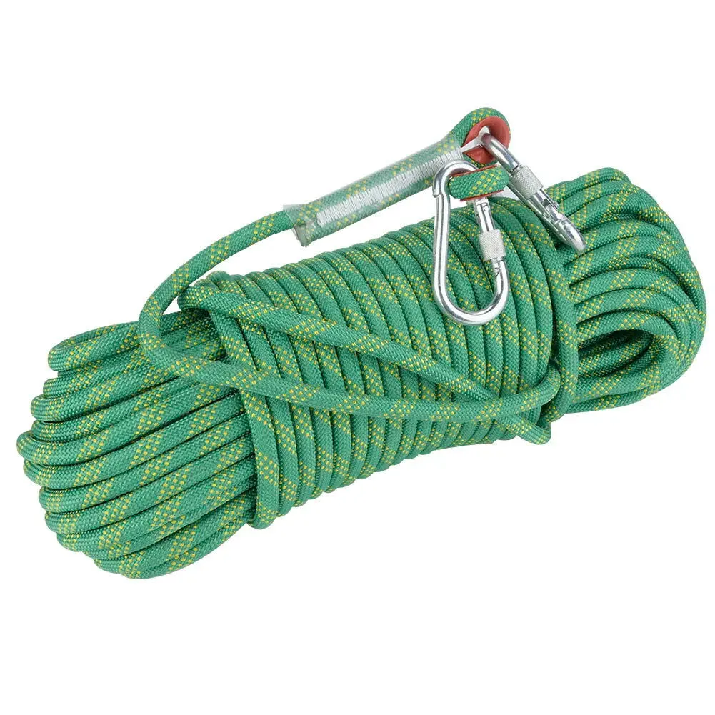 30m Outdoor Rock Climbing Escape Rope 12mm Diameter Safety Survival Cord Climbing Rope Safety Survival Cord Rock Climbing Rope