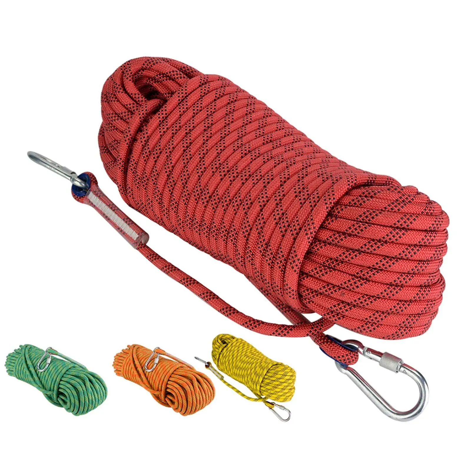 30m Outdoor Rock Climbing Escape Rope 12mm Diameter Safety Survival Cord Climbing Rope Safety Survival Cord Rock Climbing Rope