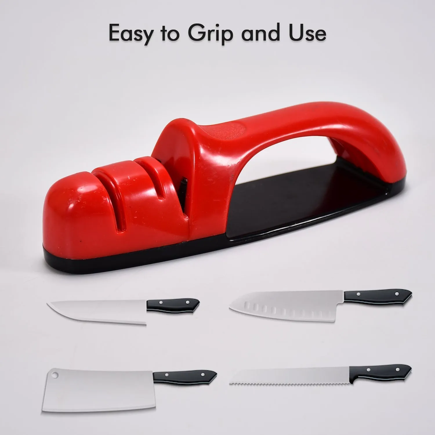 3Stage Knife Sharpening Tool for Kitchen (transparent plastic box)