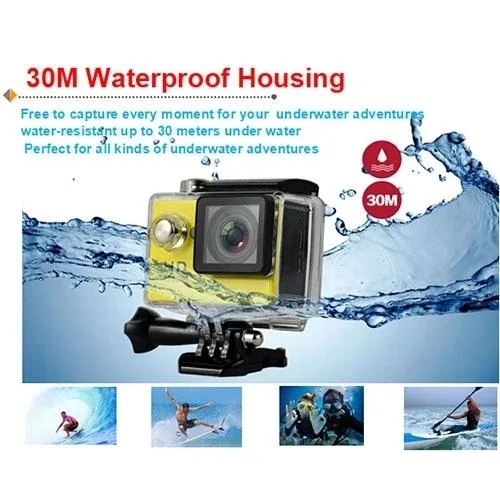 4K Ultra HD WiFi Sports Camera with 170 Degree Wide Angle Lens and Waterproof Capability