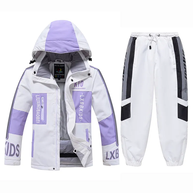 ARCTIC QUEEN Kids Reflective Extreme Ski Suit - US Only