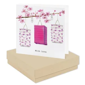 Boxed Earring Card Lanterns With Love