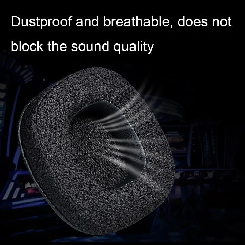 Breathable Sponge Headphone Covers - 1 Pair - Net Gray