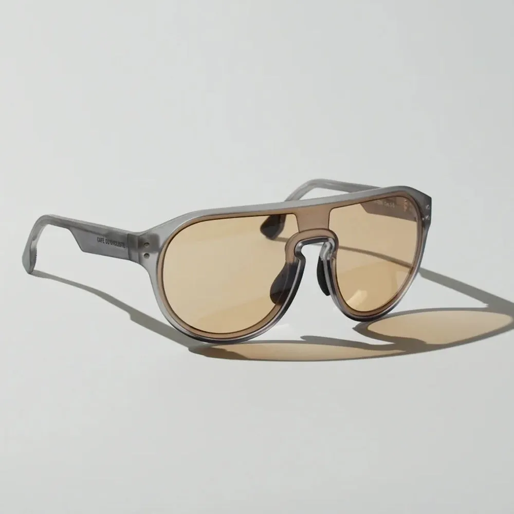CAFE DU CYCLISTE Eyewear Gabin - Crystal Grey Frame Brown Photocromic Lens