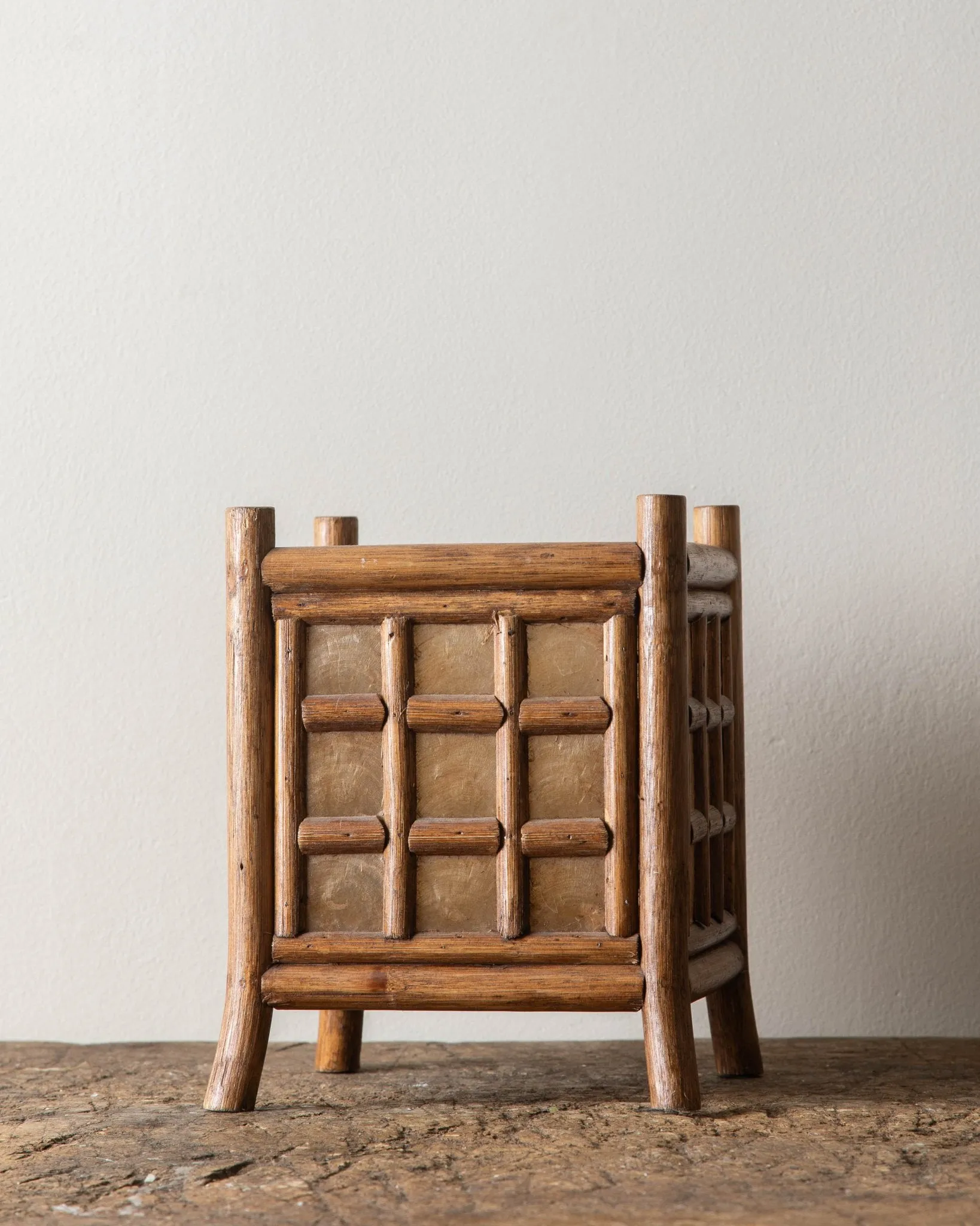 Capiz and Bamboo Candle Lanterns (Pair)