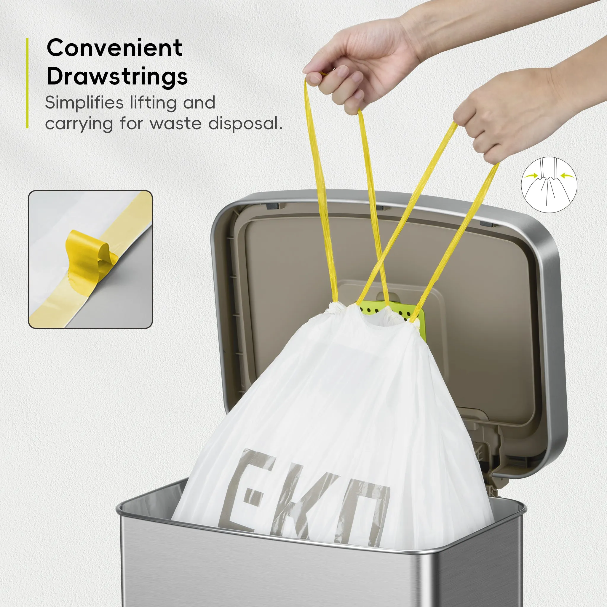 Code G - 21 Gallon Easy-Dispense Roll Trash Bag - 60 Count (79.5L)