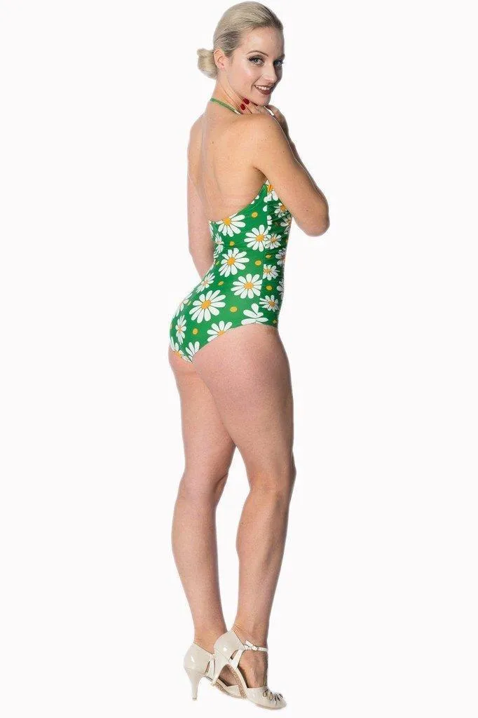 Crazy Daisy Halter Swimsuit