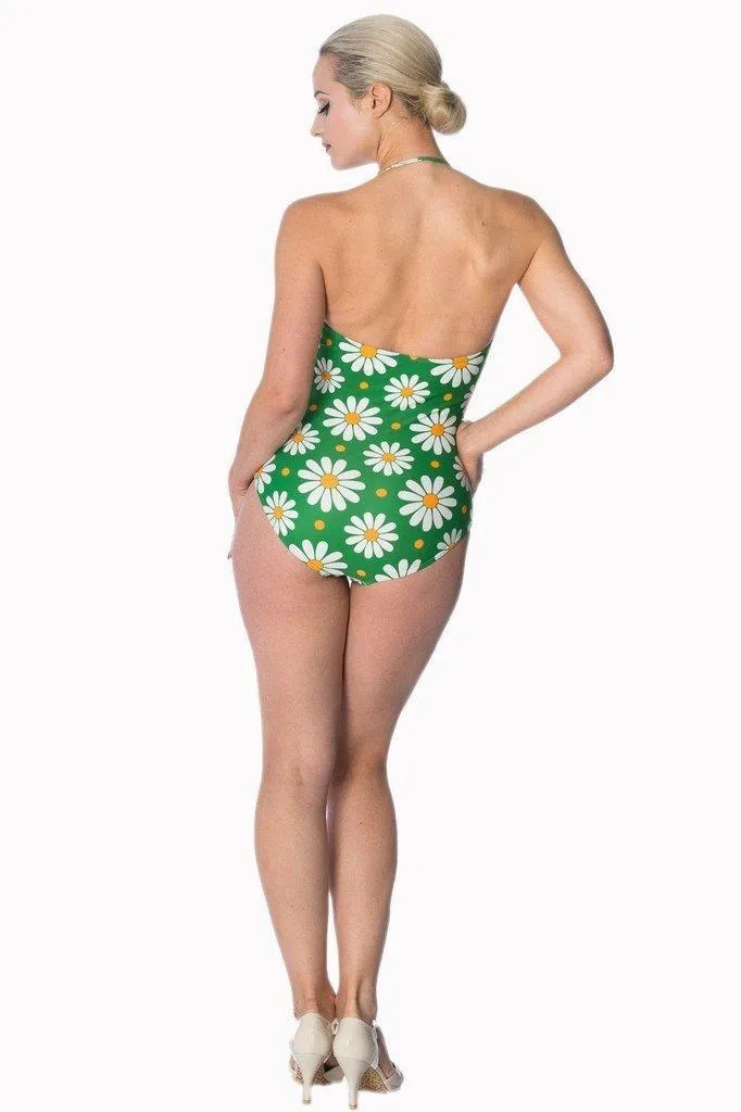 Crazy Daisy Halter Swimsuit