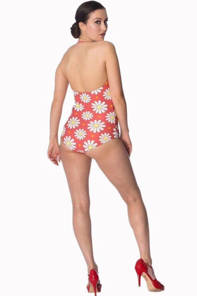 Crazy Daisy Halter Swimsuit