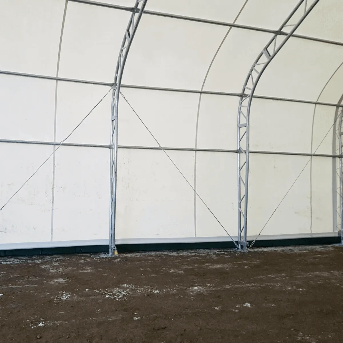 Double Truss Storage Shelter W30'xL80'xH20'