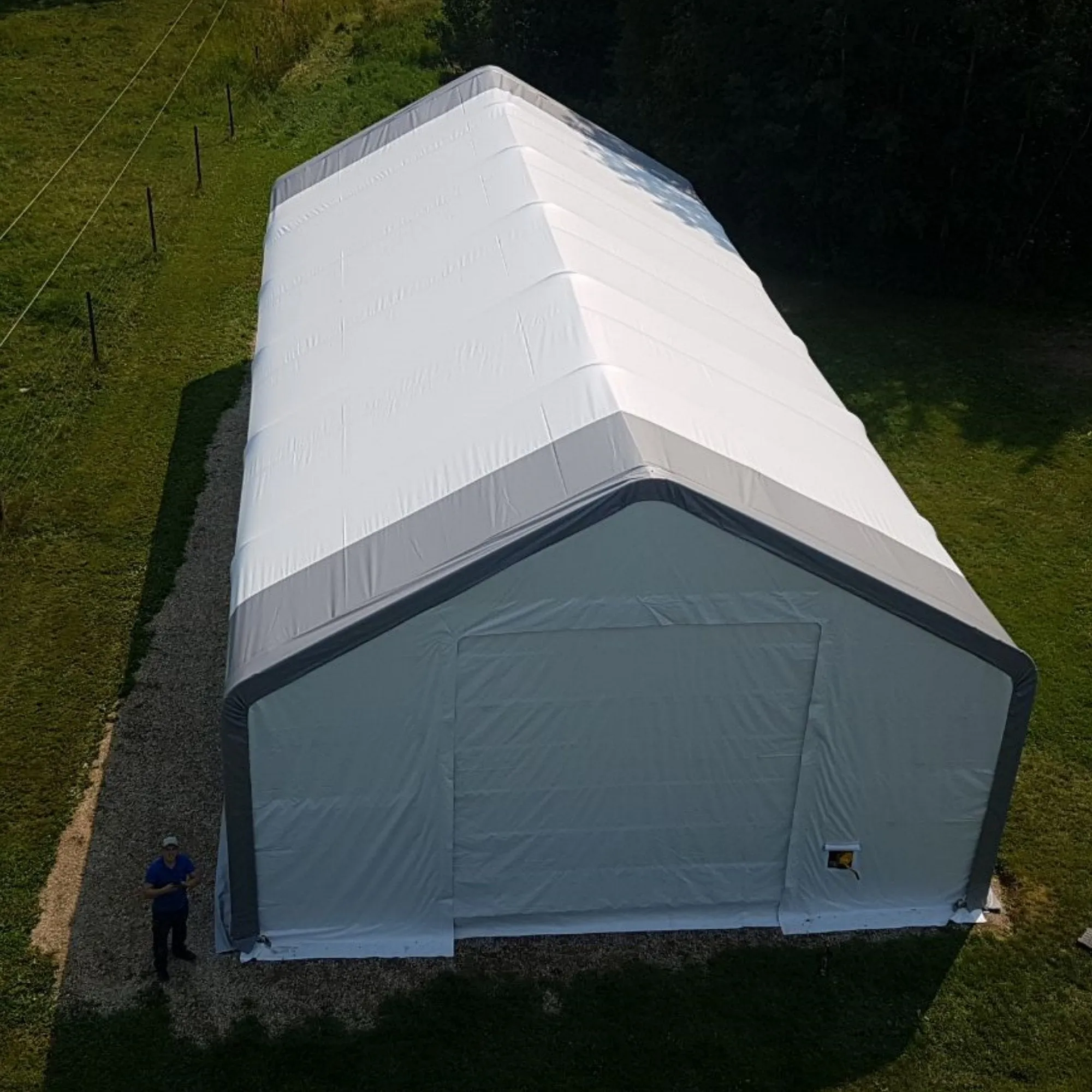 Double Truss Storage Shelter W30'xL80'xH20'
