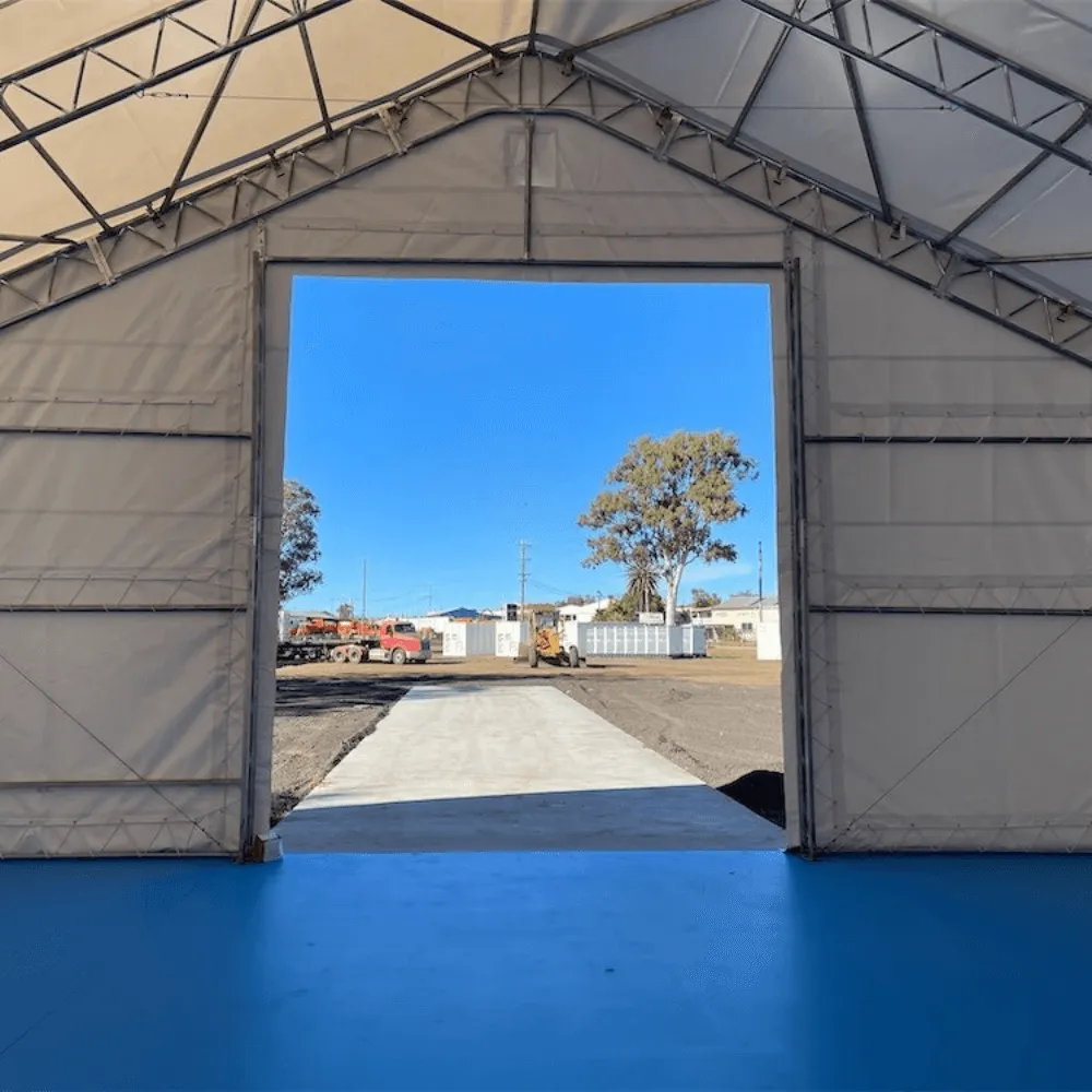 Double Truss Storage Shelter W50'xL100'xH23'