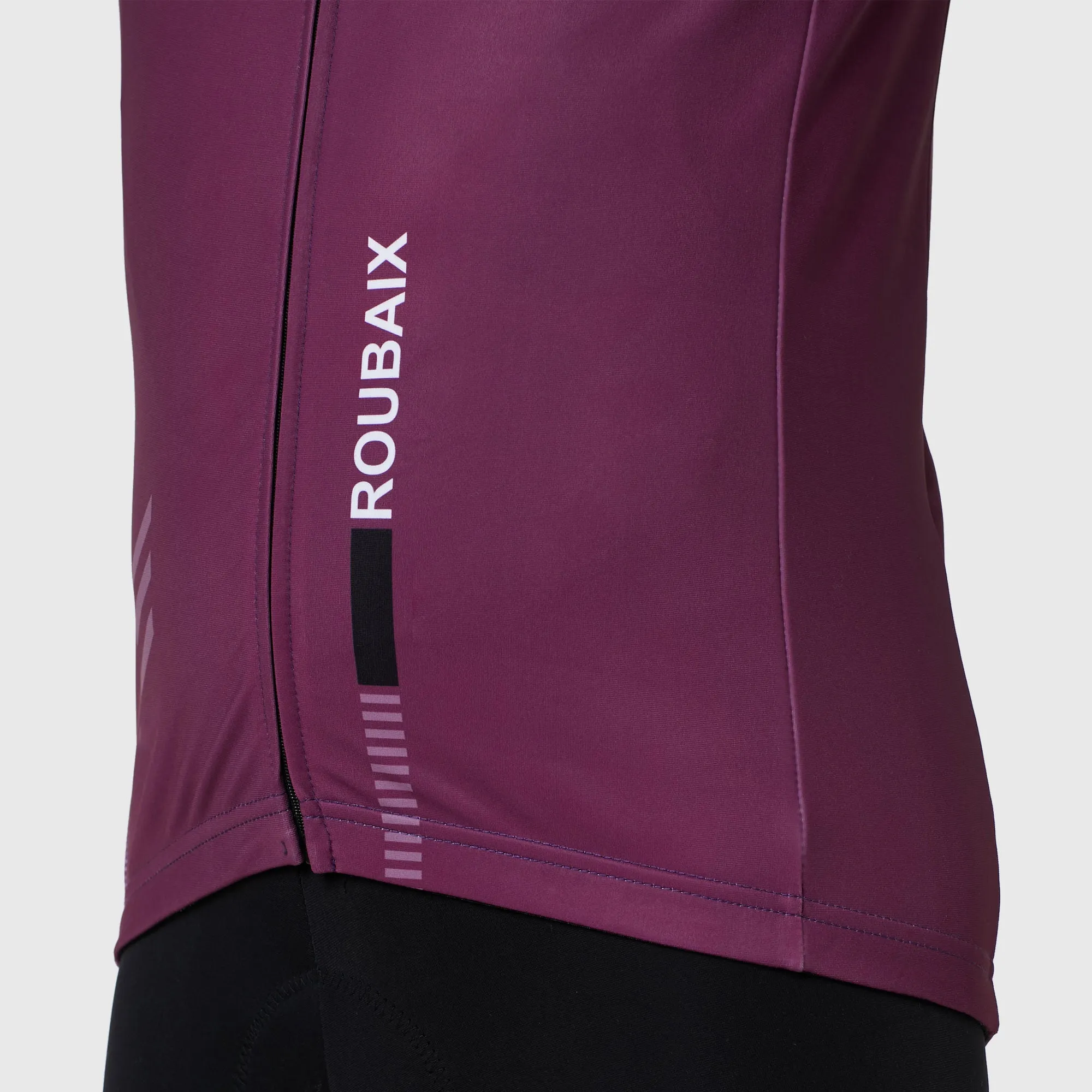 Fdx Men's & Boy's Set Limited Edition Thermal Roubaix Long Sleeve Cycling Jersey & Bib Tights - Purple