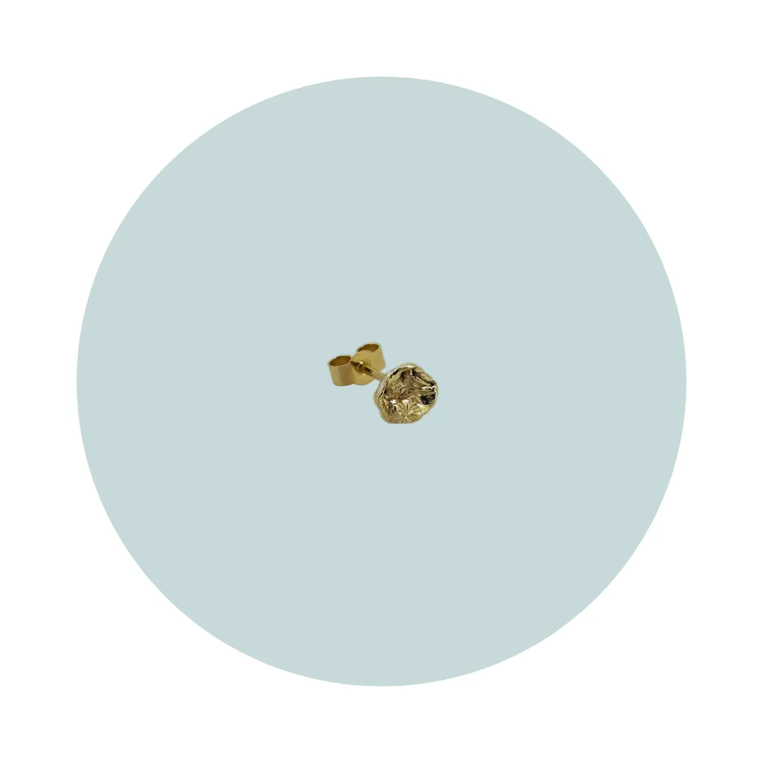 Flow Gold Stud Earring #1