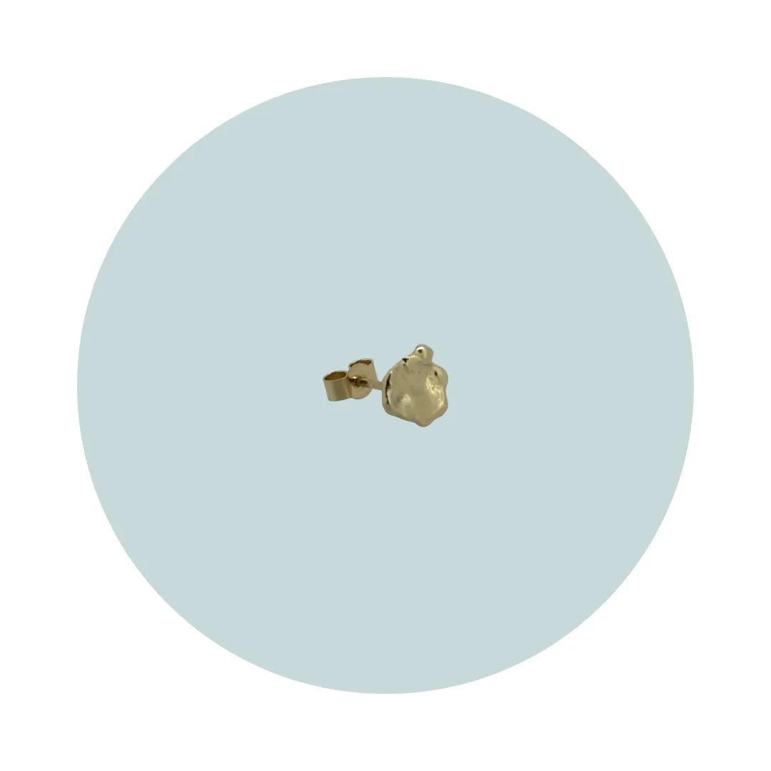 Flow Gold Stud Earring #2