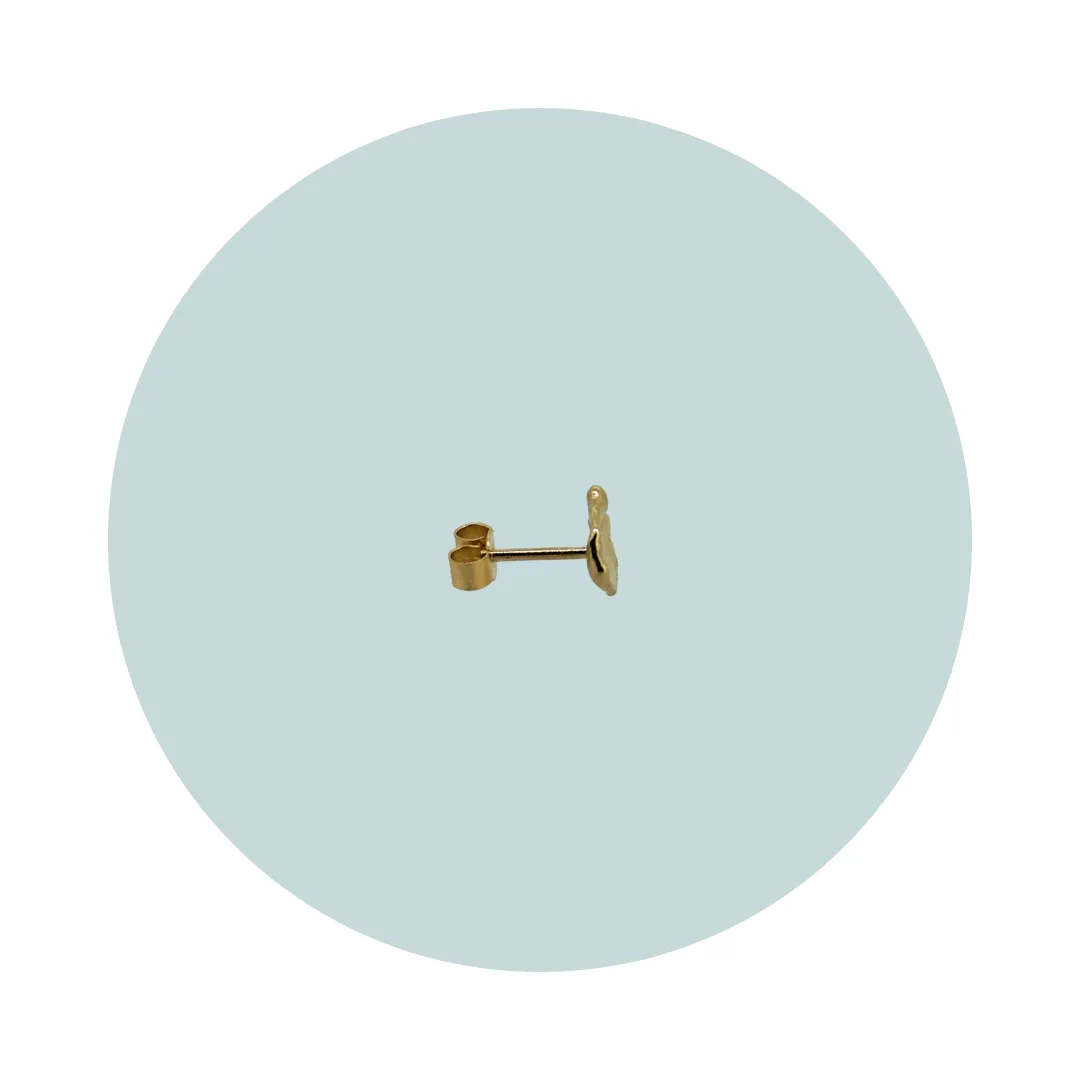 Flow Gold Stud Earring #2