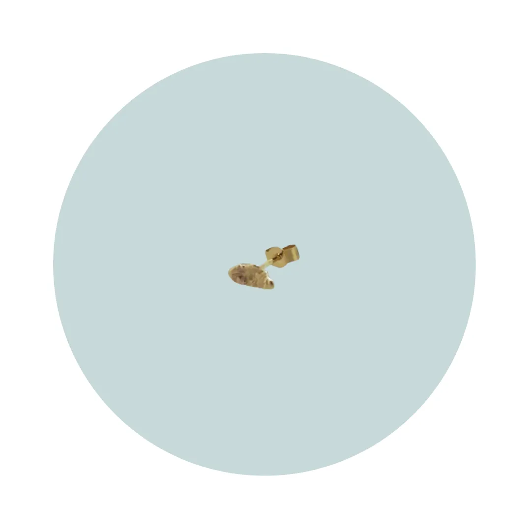 Flow Gold Stud Earring #3