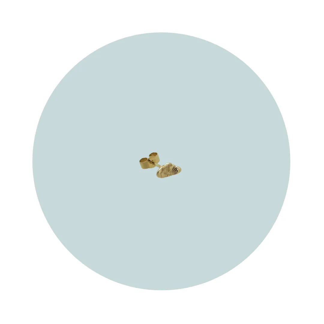Flow Gold Stud Earring #3