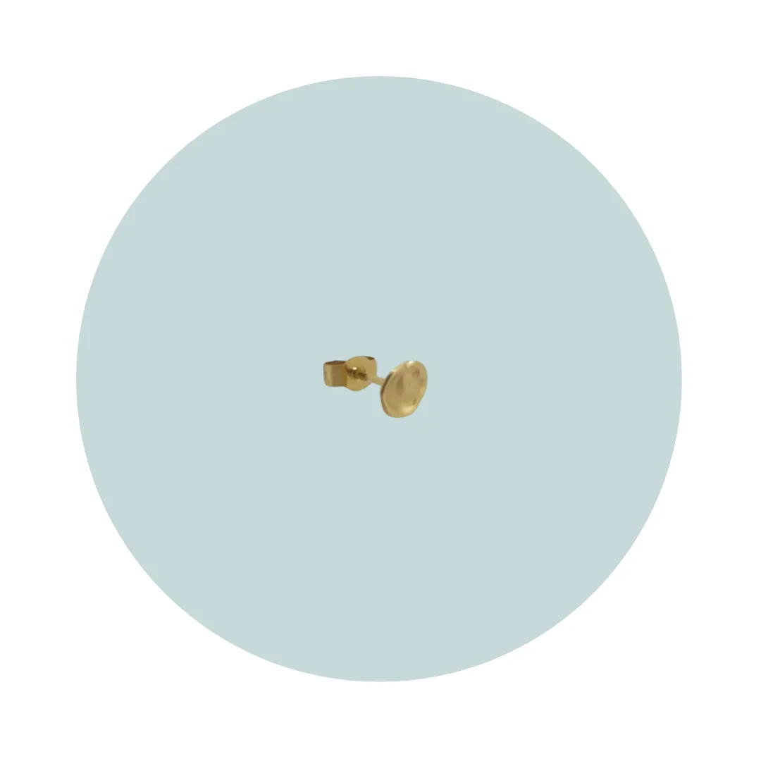Flow Gold Stud Earring #4