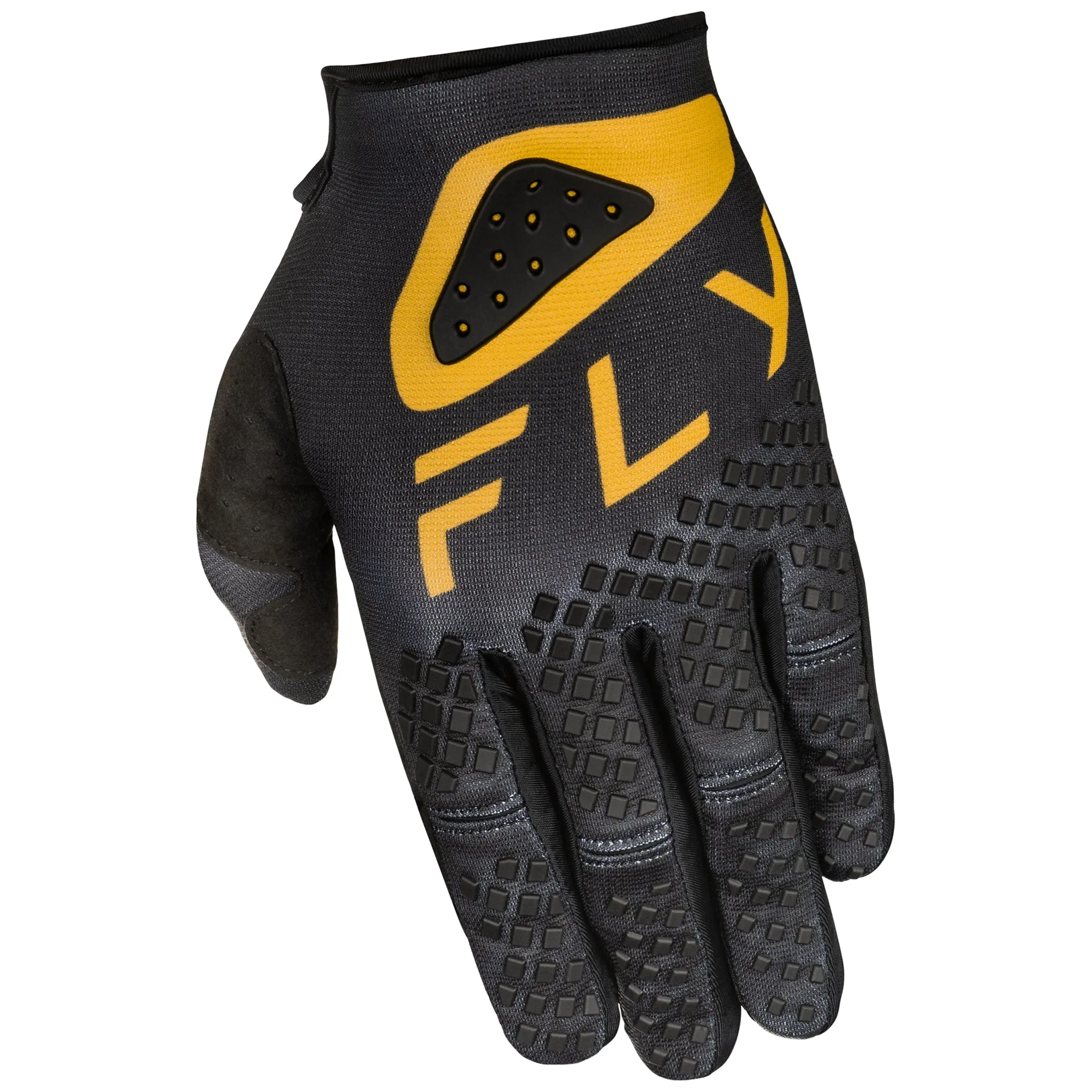 Fly Racing 2025 Kinetic Center Gloves Black Gold
