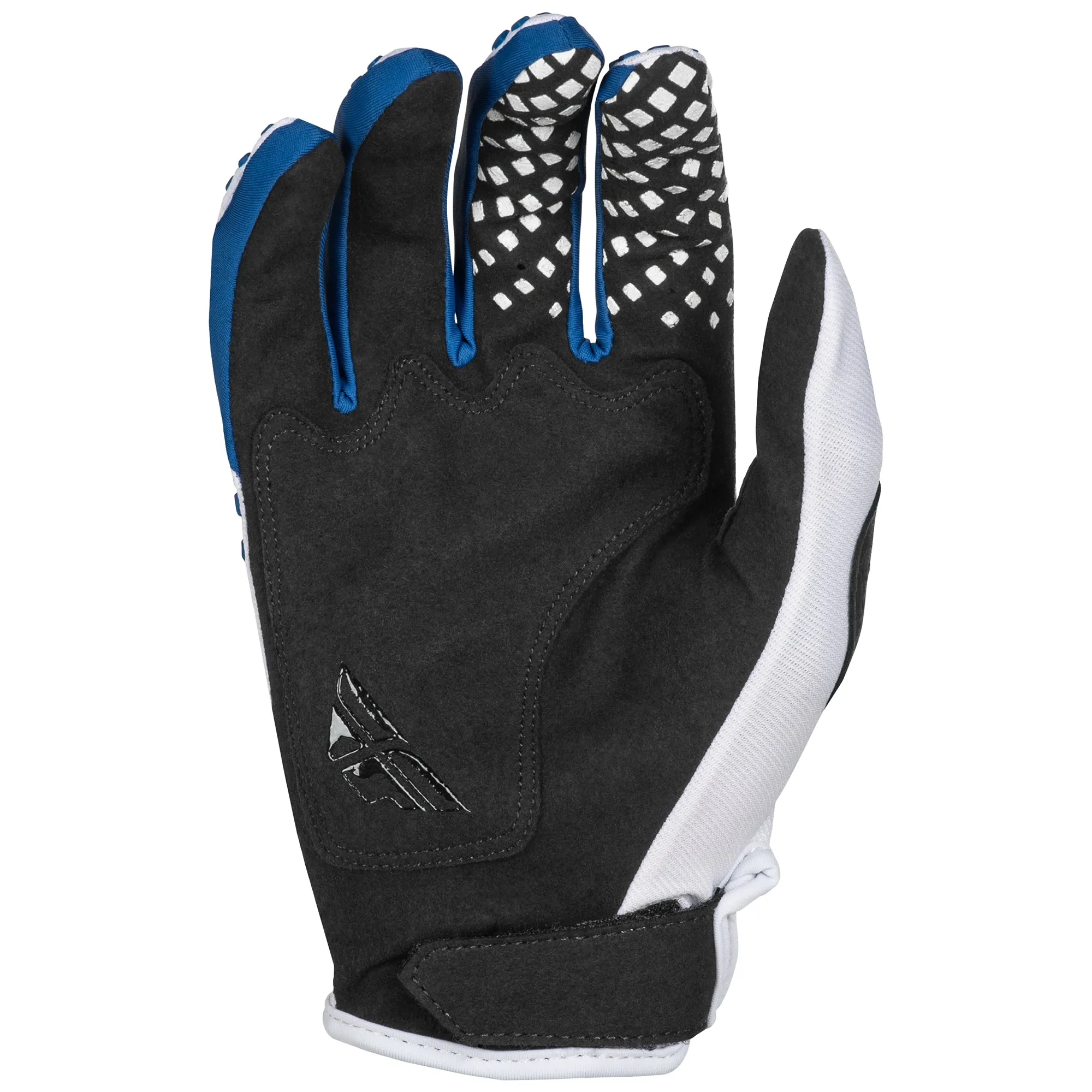 Fly Racing 2025 Youth Kinetic Center Gloves White Navy