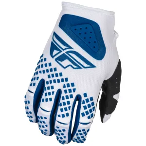Fly Racing 2025 Youth Kinetic Center Gloves White Navy