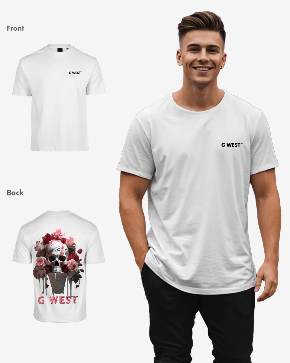 G West Oversized Ice Cream Skull Tee