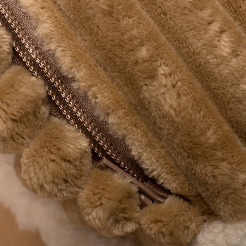 HuggleHounds Scout Perfect Bolster Dog Bed, Khaki