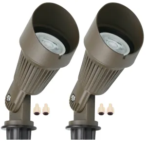 Lumina Lighting® 4W Low Voltage LED Spotlight | 12V Replaceable LED Bulb Included (Bronze, 2-Pack)