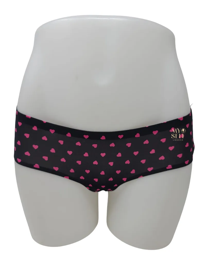 Me Moi Pindot Heart Seamless Modal Hipster