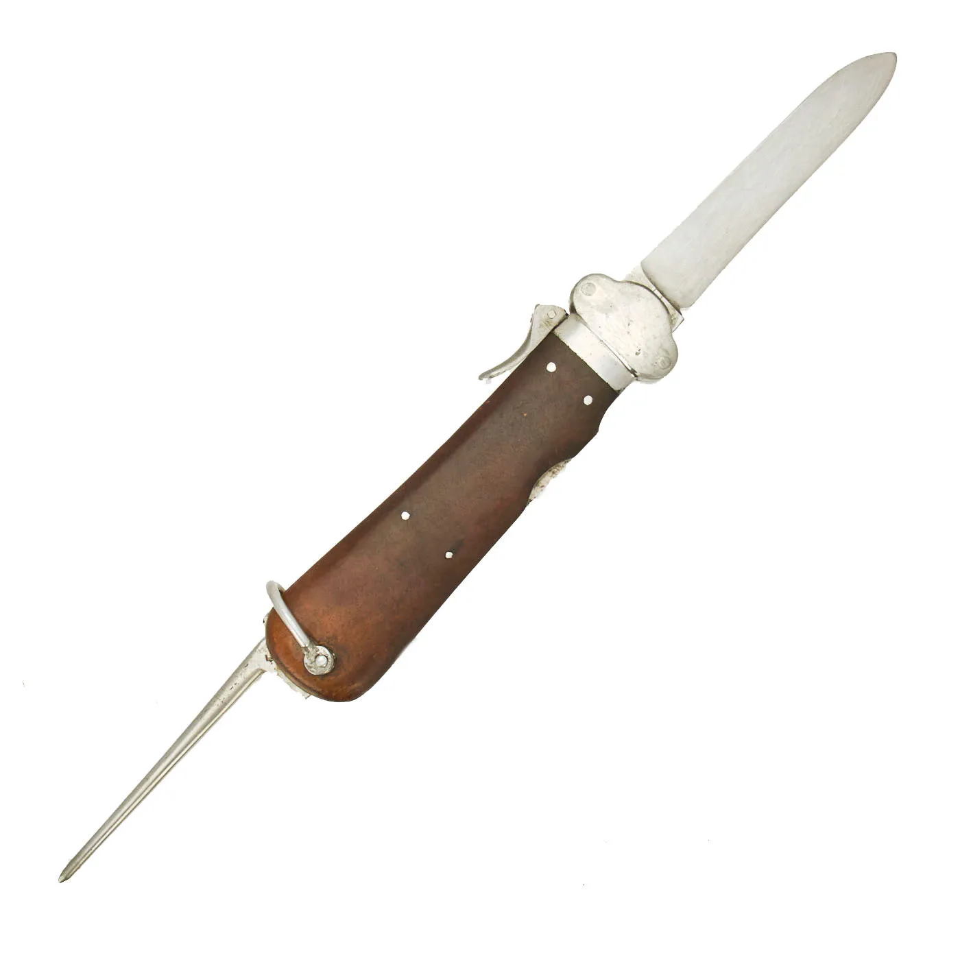 Original German WWII Early Luftwaffe Gravity Knife by Paul Weyersberg & Co. of Solingen with Waffen Proof