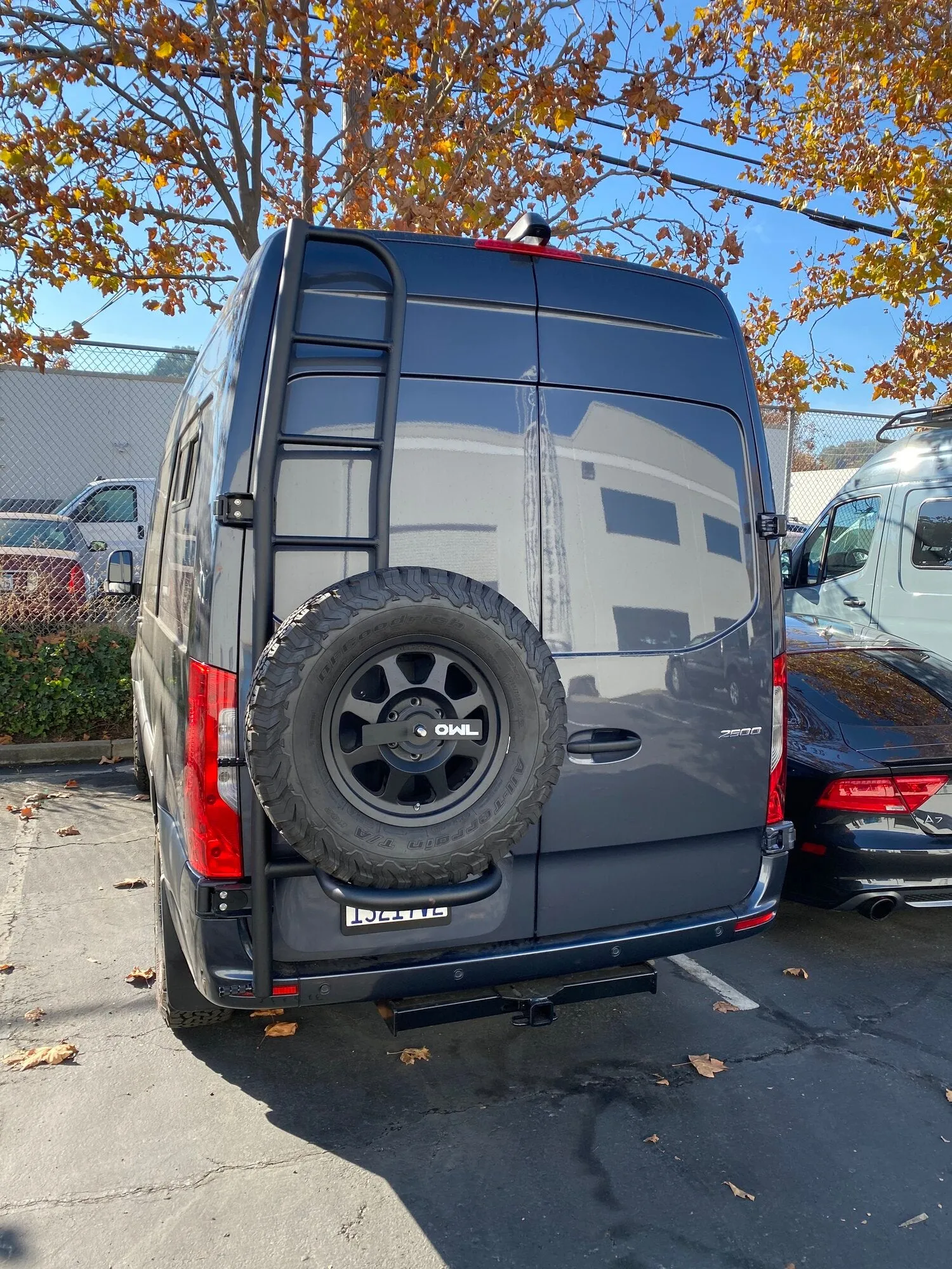 Owl Van Engineering Ladder   Tire Carrier - Aluminum New Sprinter VS30 (2019 )