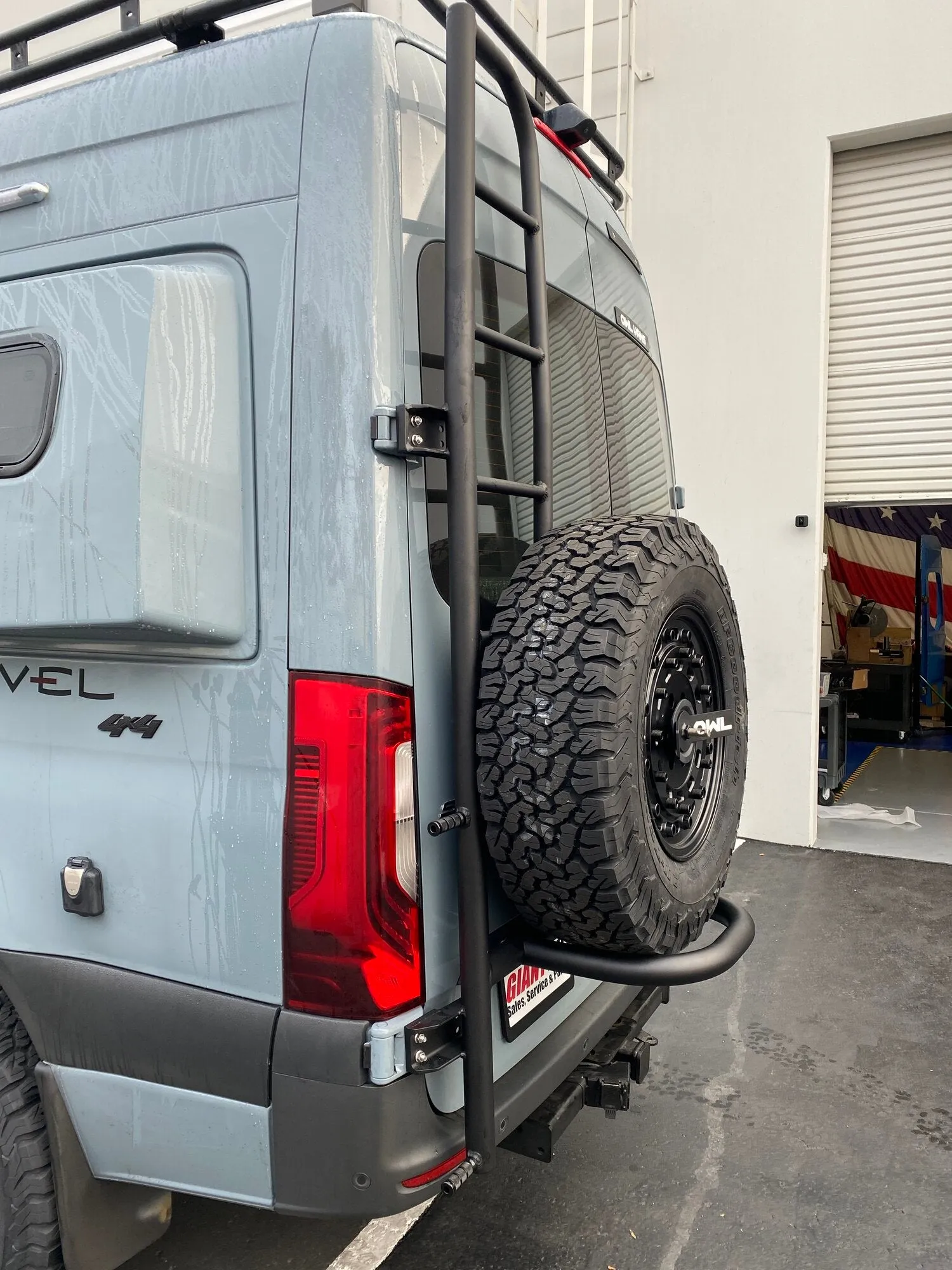 Owl Van Engineering Ladder   Tire Carrier - Aluminum New Sprinter VS30 (2019 )