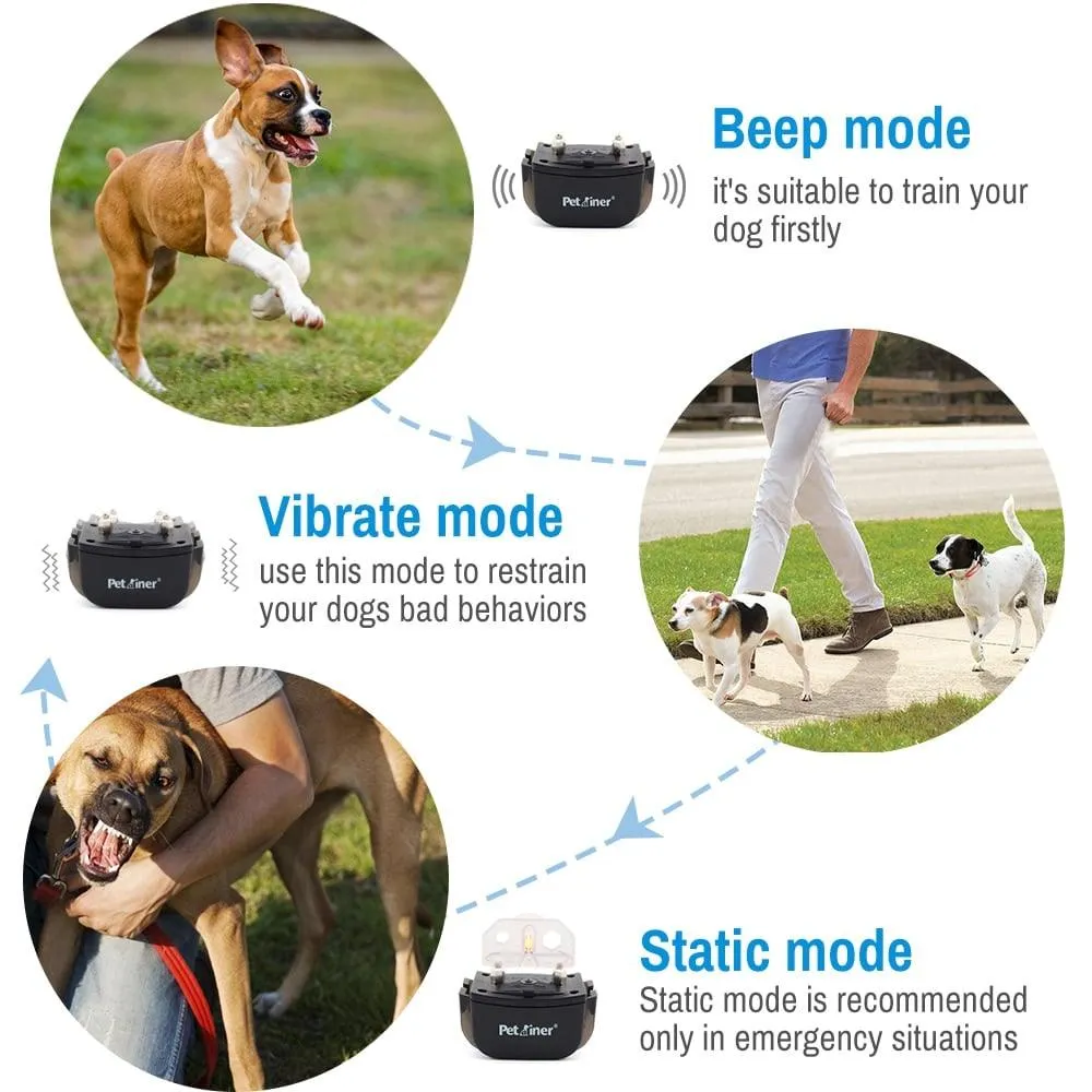 Petrainer Remote Electric Rainproof Dog Training Collar With LCD Display