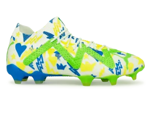 PUMA Men's Future Ultimate x Neymar FG/AG White/Blue/Lemon