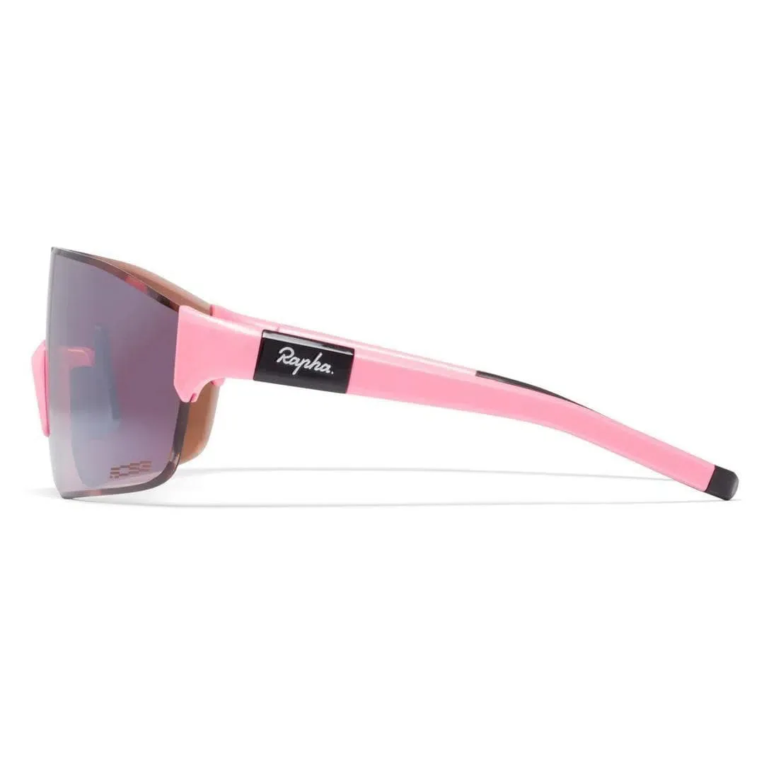 RAPHA Pro Team Frameless Glasses - Pink/Black Mirror Lens