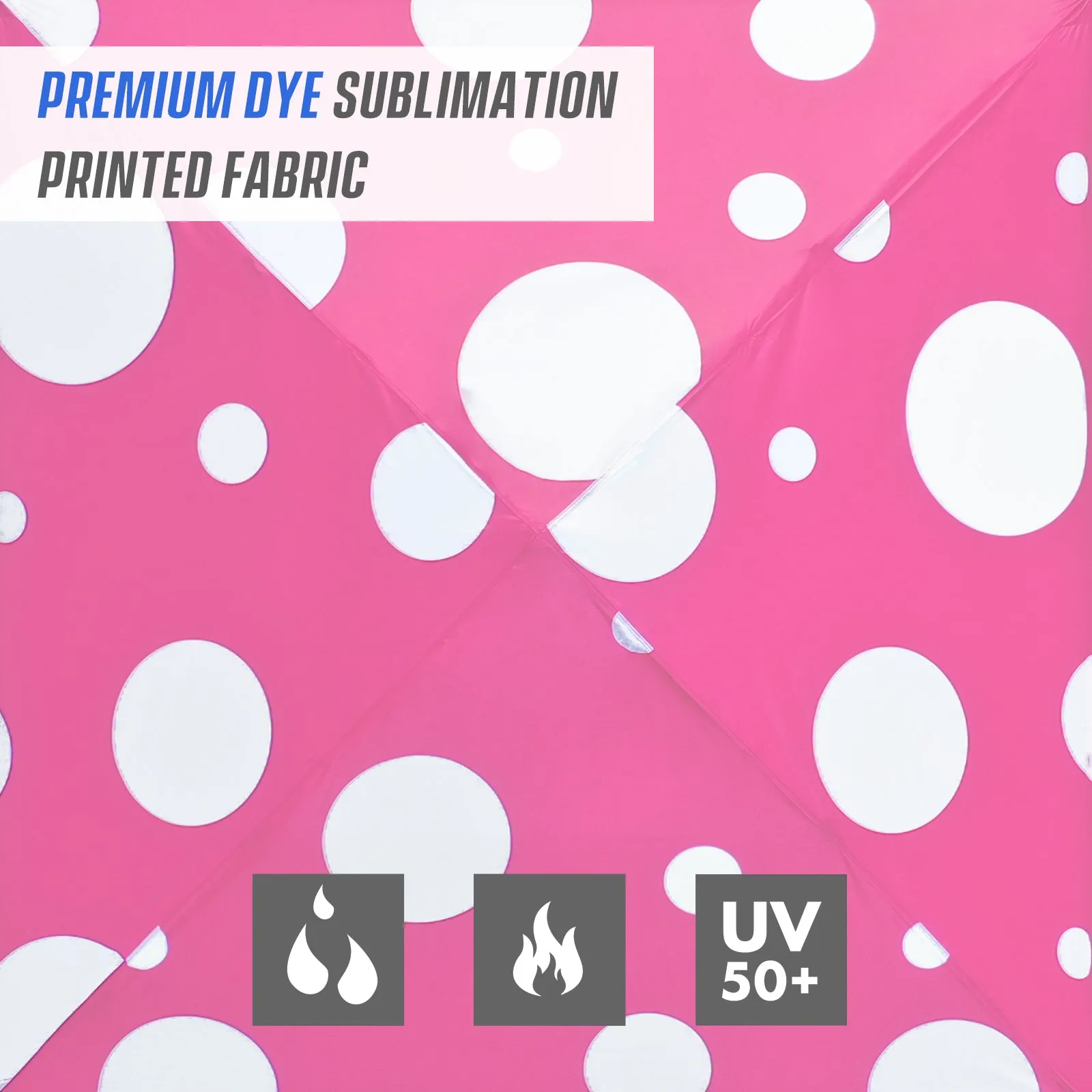 SHADE GRAPHIX 8x8 Day Tripper Pop Up Canopy Tent with Backpack (Pink Mushroom Top)