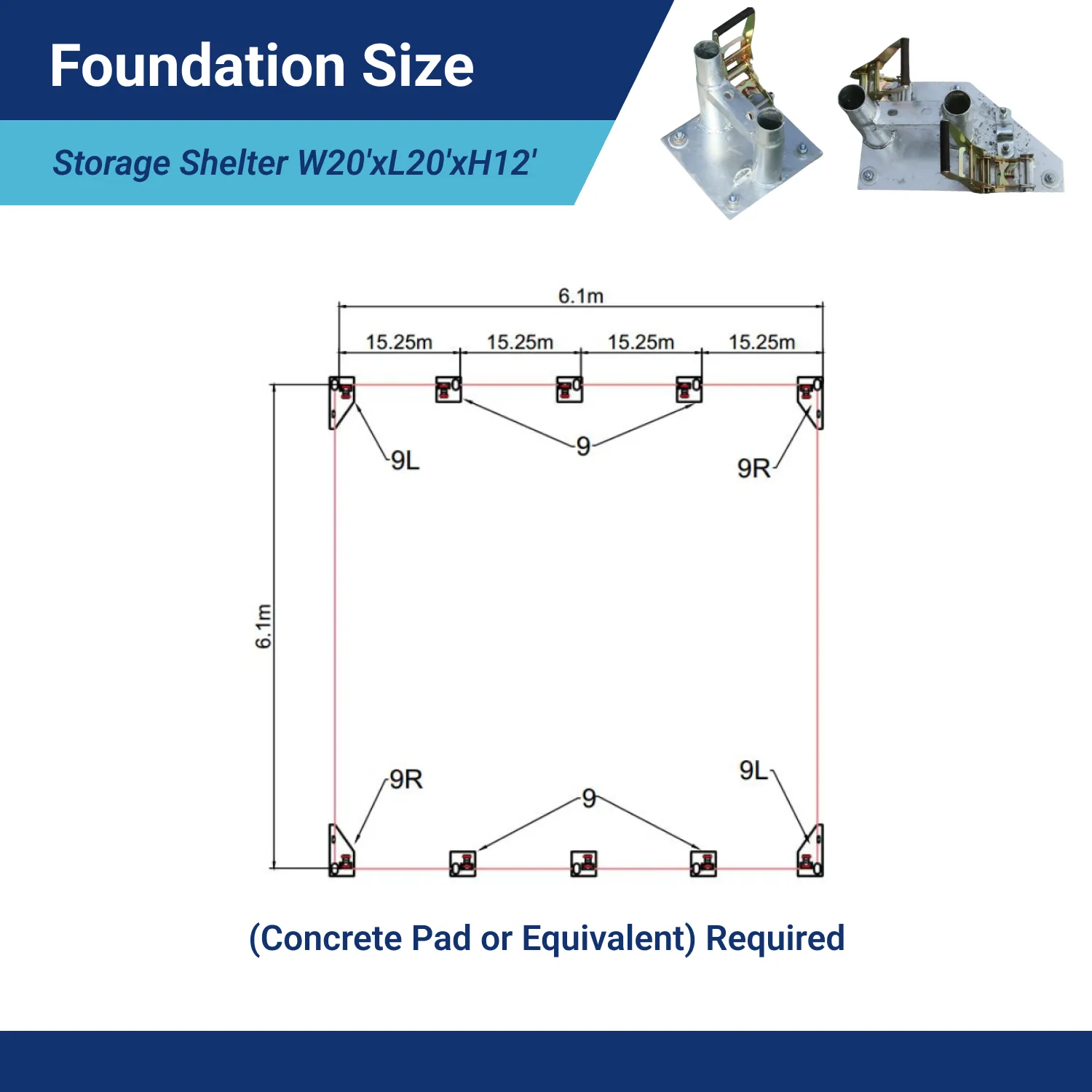 Single Truss Storage Shelter W20'xL20'xH12'