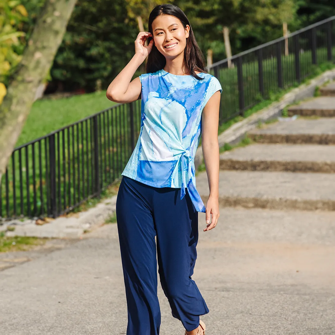 Water Splash Tie Top