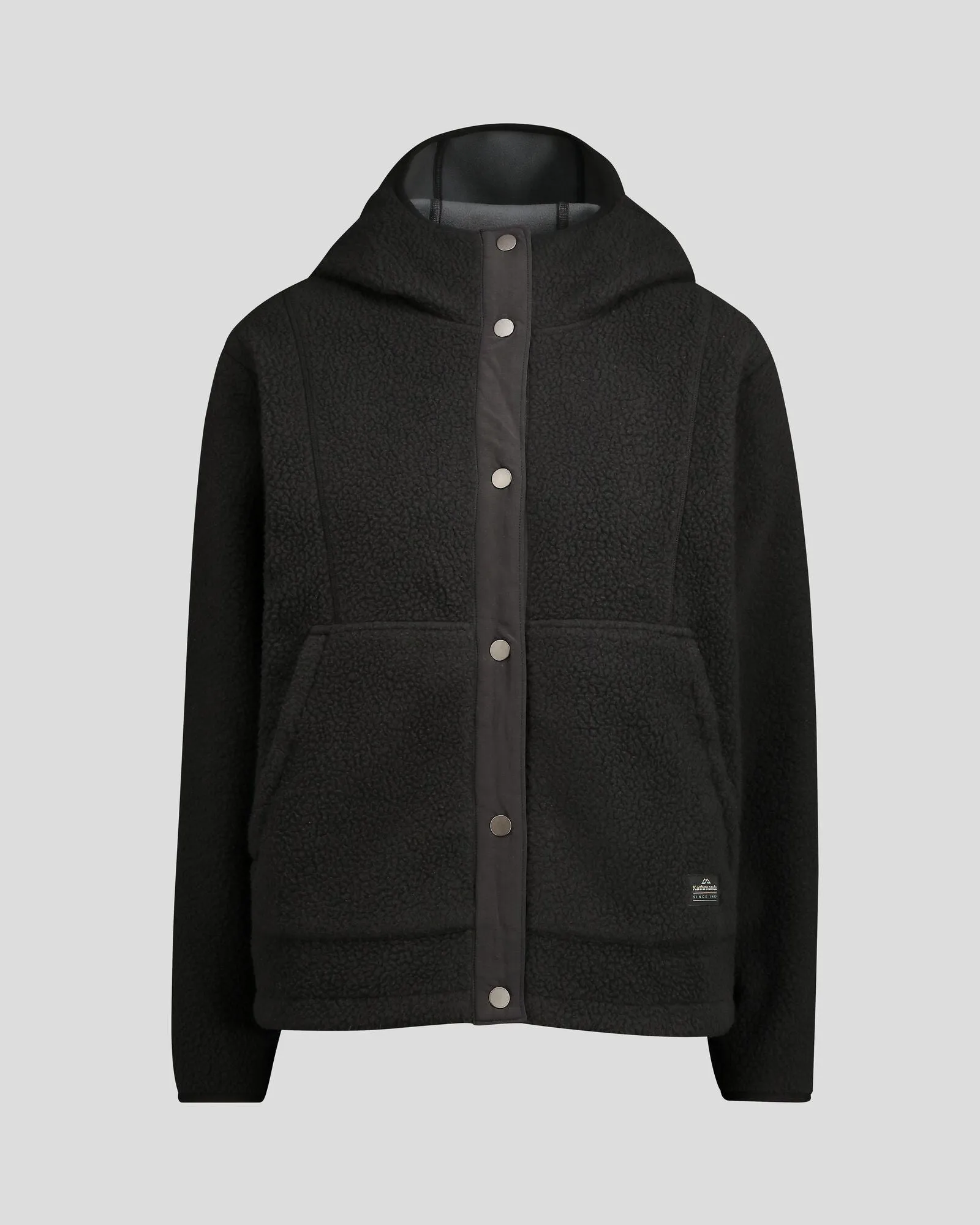 Women's Co-Z High Pile Hooded Jacket  - Black