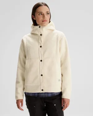 Women's Co-Z High Pile Hooded Jacket  - Natural