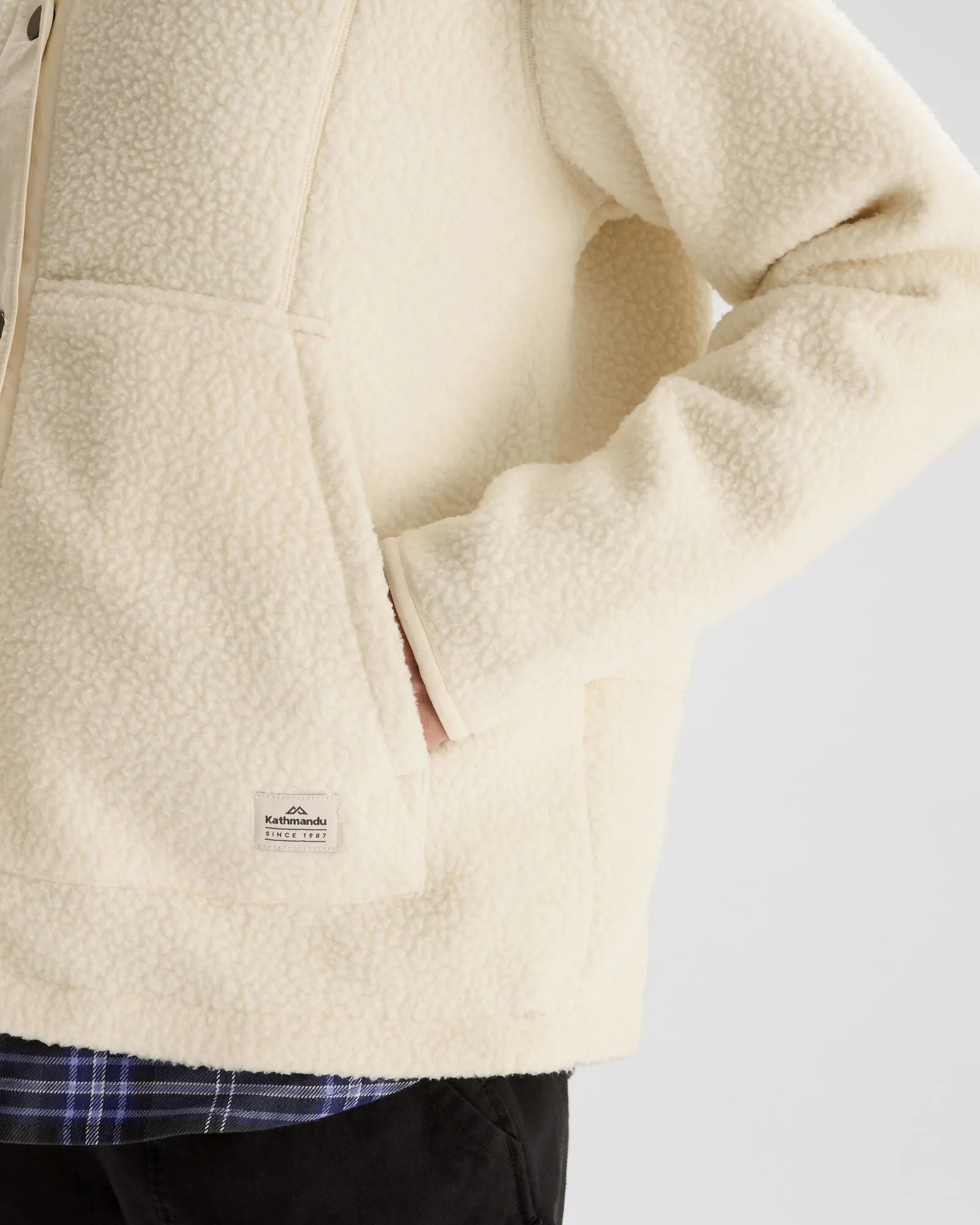 Women's Co-Z High Pile Hooded Jacket  - Natural